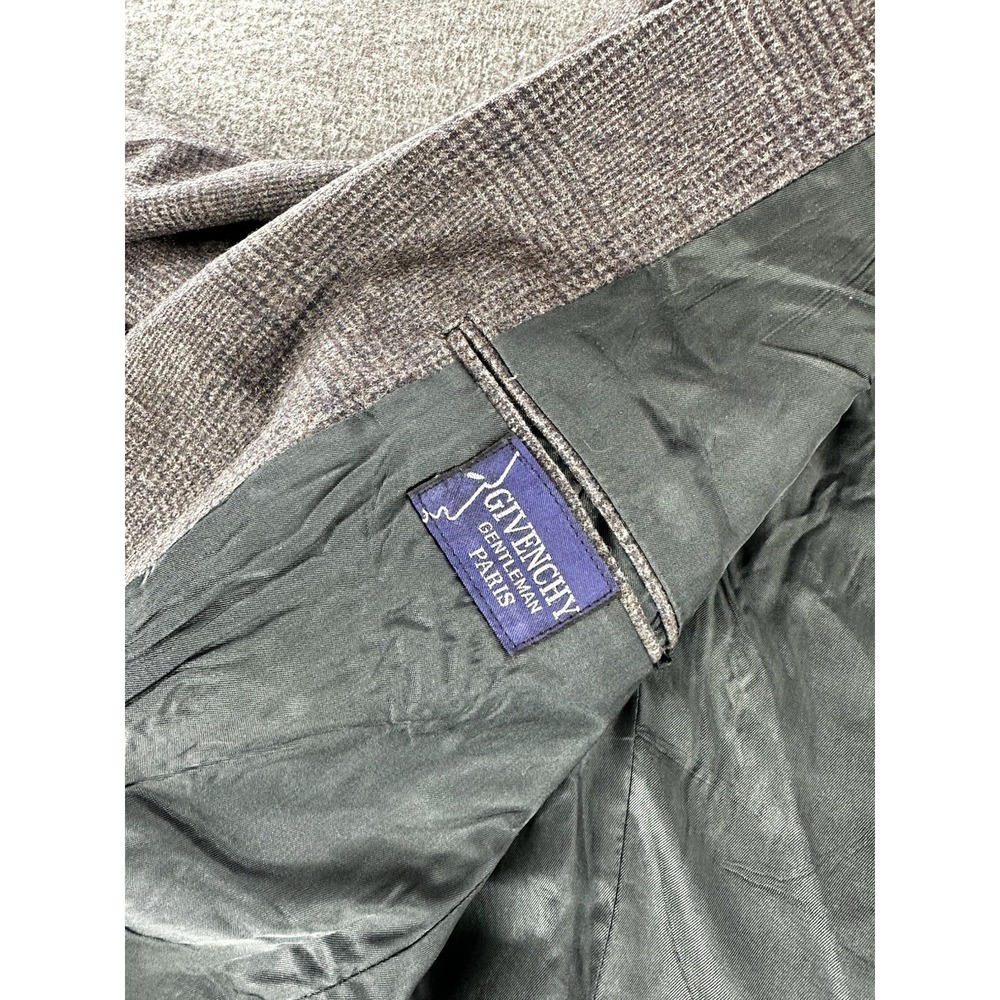 Vintage Givenchy Paris Wool Sport Coat SZ 41 Gray Tweed Single Vent Old Money - Picture 5 of 12